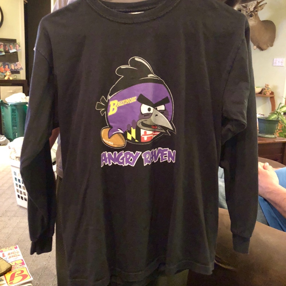 Baltimore Raven Angry Bird Long Sleeve T-shirt